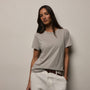 Luxe Lotus Jersey Crew in Fog | James Perse Los Angeles