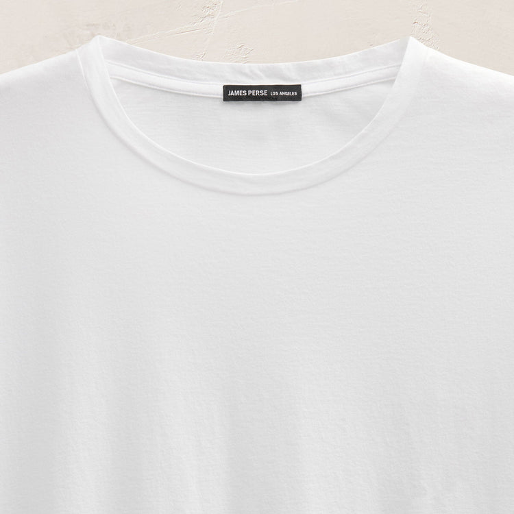 Short Sleeve Elevated Lotus Jersey Crew in White | James Perse Los Angeles FLAT