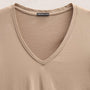 Short Sleeve Elevated Lotus Jersey V Neck in Coffee | James Perse Los Angeles FLAT