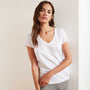 Luxe Lotus Jersey Tee In White | James Perse Los Angeles