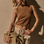 Button Shoulder Sweater Vest in Whiskey | James Perse Los Angeles