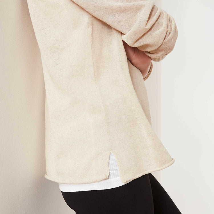 Cotton Linen Raglan Hoodie In Natural | James Perse Los Angeles