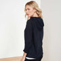 Cotton Linen Raglan Hoodie In Navy | James Perse Los Angeles
