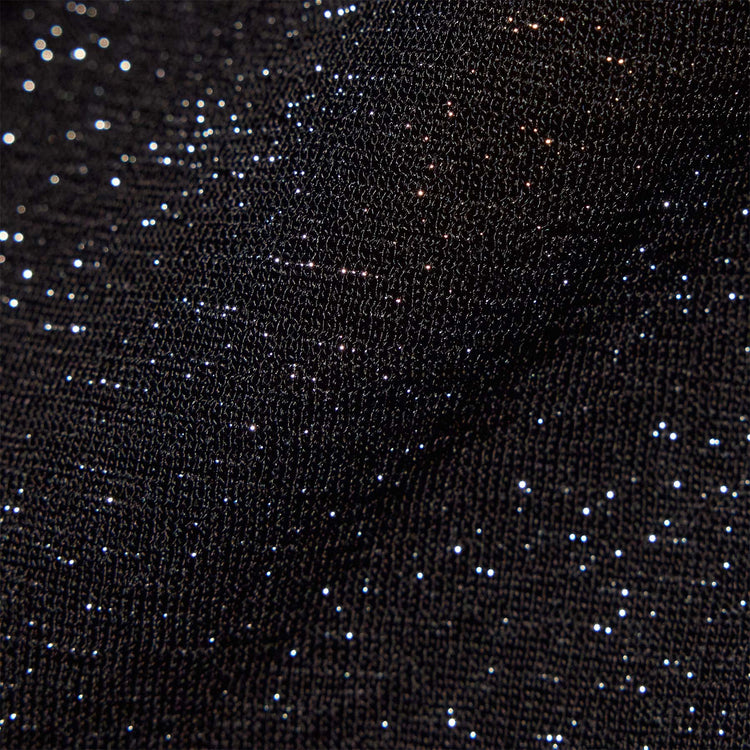 Metallic Knit Short Sleeve Crew in Black | James Perse Los Angeles