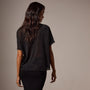 Metallic Knit Short Sleeve Crew in Black | James Perse Los Angeles