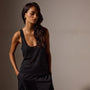 Metallic Knit Tank in Black | James Perse Los Angeles