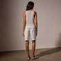 Metallic Knit Tank in Silver | James Perse Los Angeles