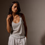 Metallic Knit Tank in Silver | James Perse Los Angeles