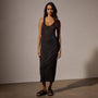 Metallic Knit Tank Dress in Black | James Perse Los Angeles
