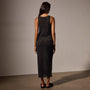 Metallic Knit Tank Dress in Black | James Perse Los Angeles