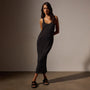Metallic Knit Tank Dress in Black | James Perse Los Angeles