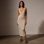 Metallic Knit Tank Dress in Gold | James Perse Los Angeles