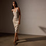 Metallic Knit Tank Dress in Gold | James Perse Los Angeles