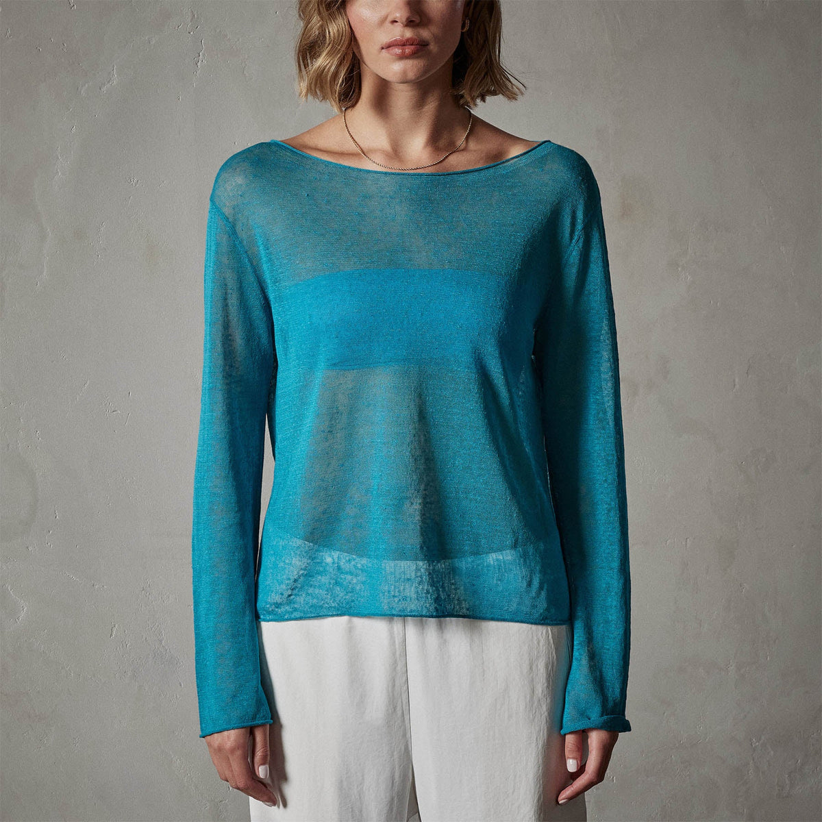 Soleil Linen Shell Top in Jade | James Perse Los Angeles