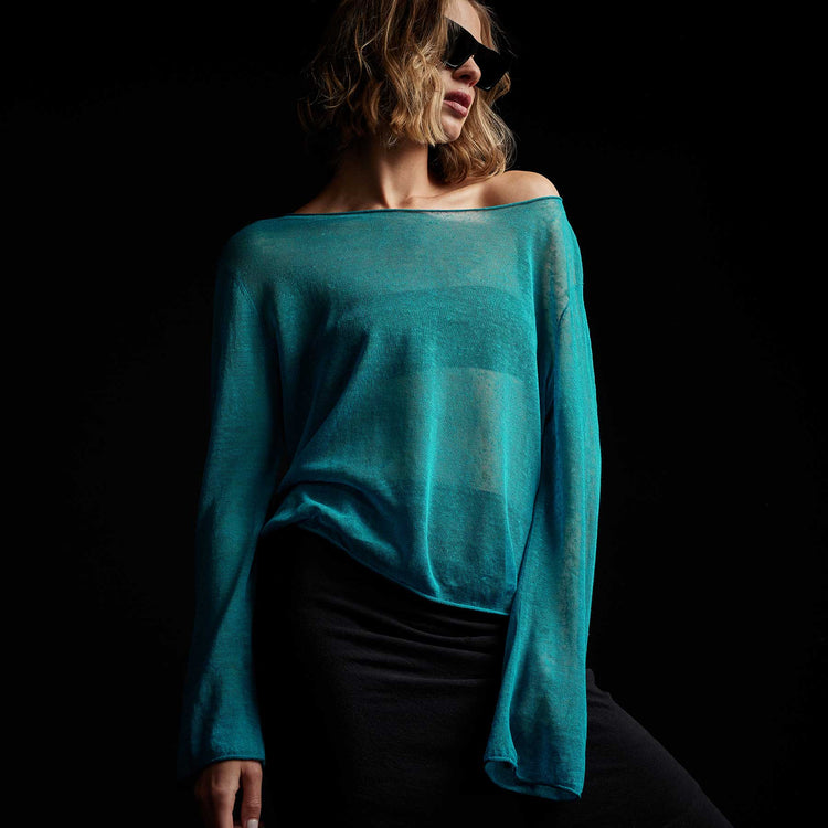 Soleil Linen Shell Top in Jade | James Perse Los Angeles