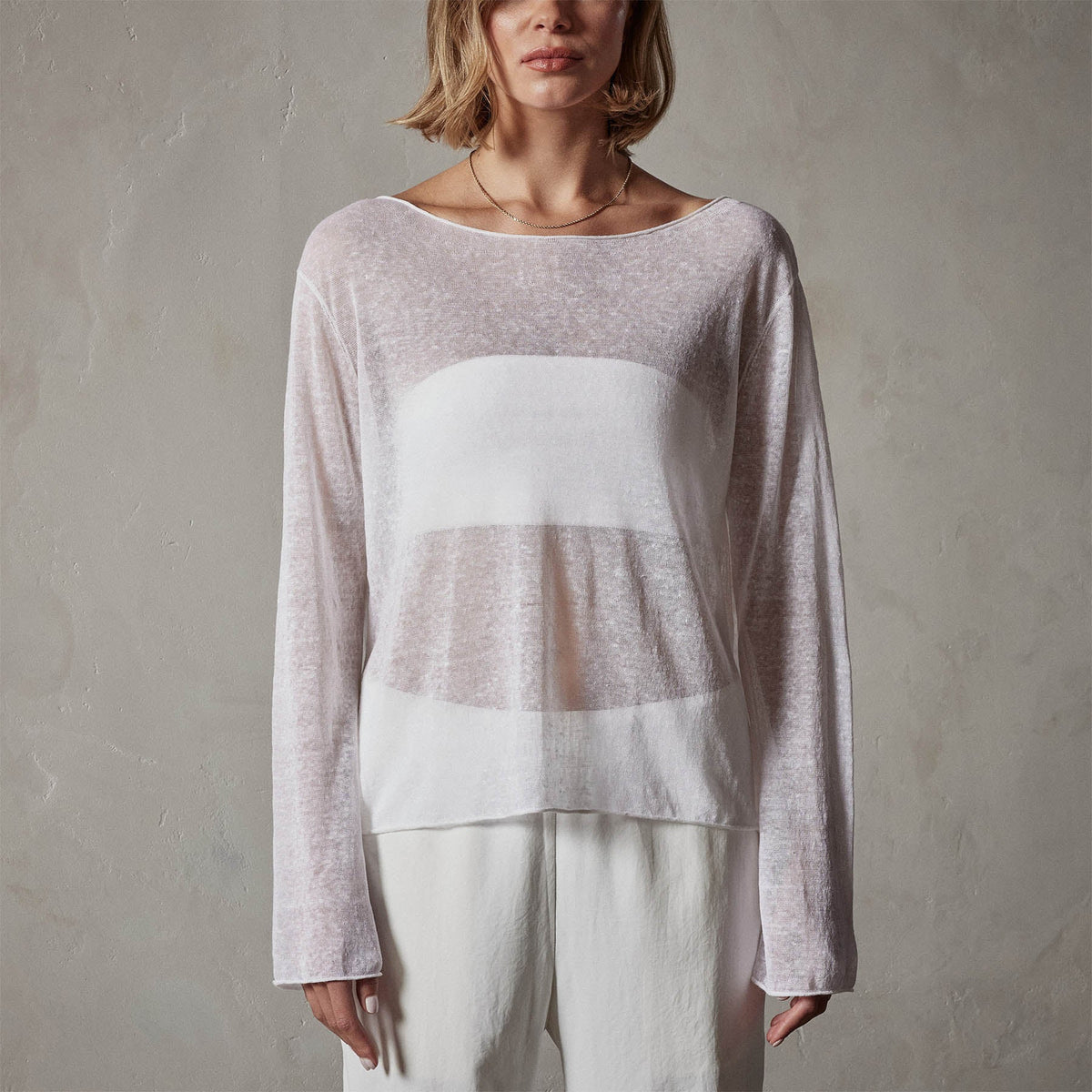 Soleil Linen Shell Top in White | James Perse Los Angeles