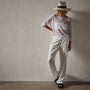 Soleil Linen Shell Top in White | James Perse Los Angeles