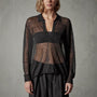 Soleil Linen Polo in Black | James Perse Los Angeles