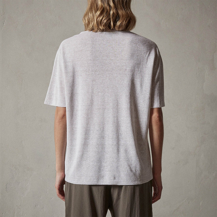 Dunes Linen Crew in White/Natural | James Perse Los Angeles