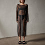 Soleil Linen Caftan in Black | James Perse Los Angeles