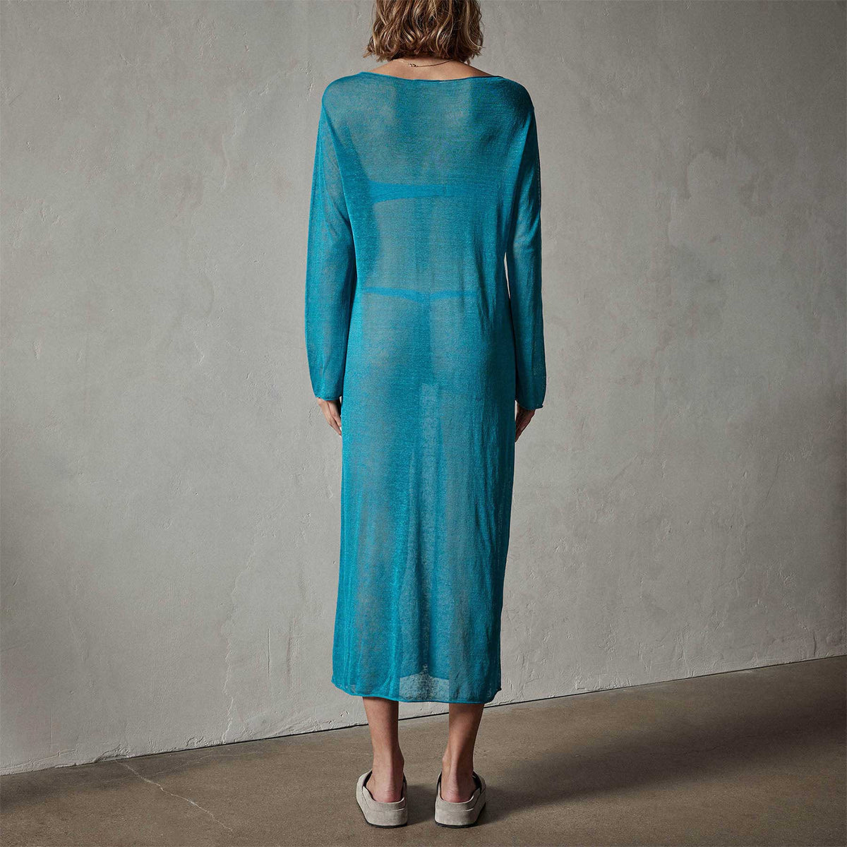 Soleil Linen Caftan in Jade | James Perse Los Angeles