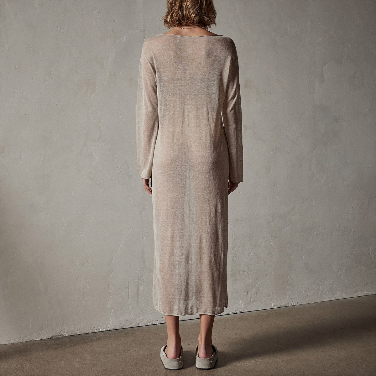 Soleil Linen Caftan in Natural | James Perse Los Angeles