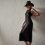 Dunes Linen Tank Dress in Black/Black | James Perse Los Angeles