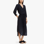Silk Charmeuse Dress In French Navy | James Perse Los Angeles