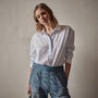 Contrast Striped Shirt in Light Blue Stripe | James Perse Los Angeles