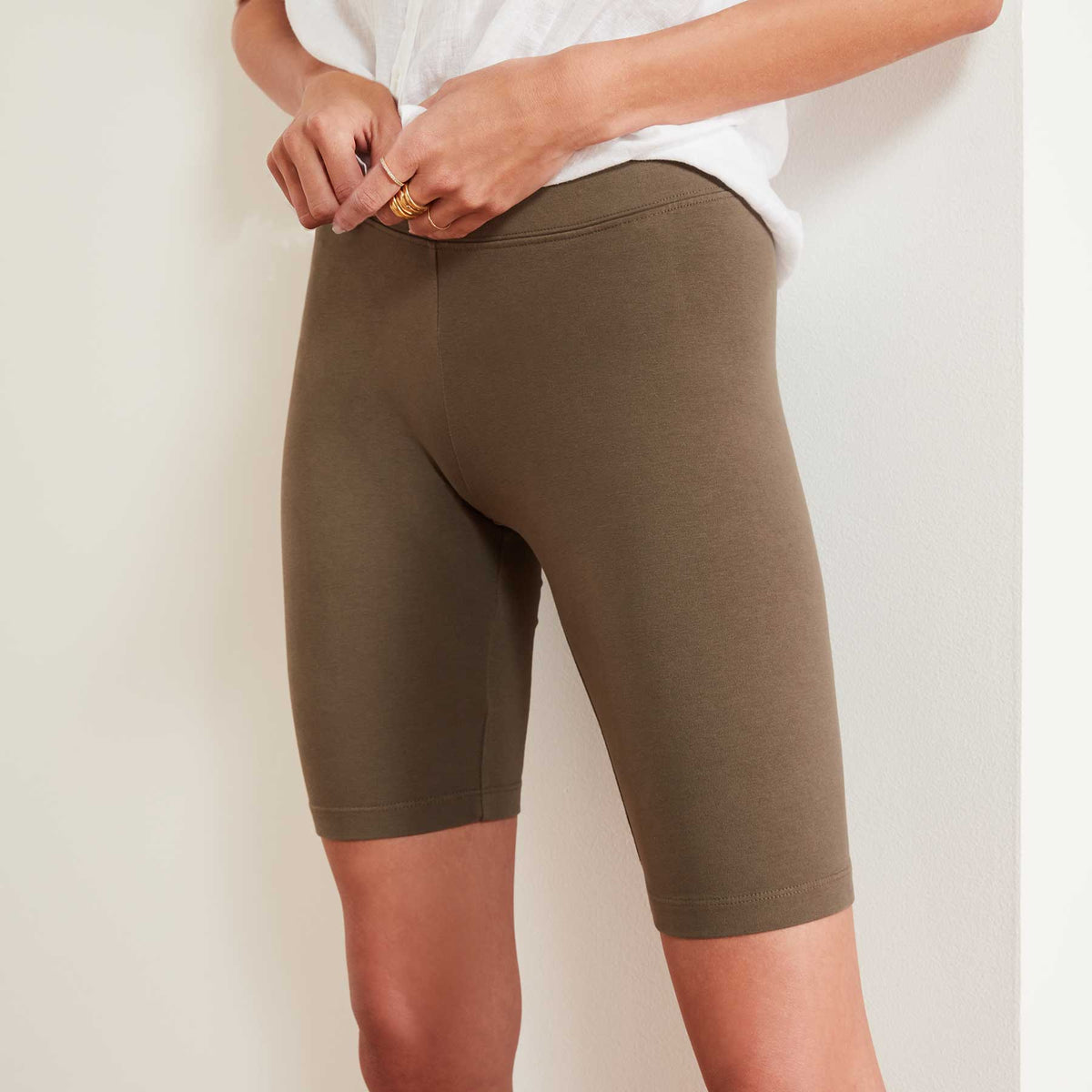 Stretch Jersey Bike Short In Platoon | James Perse Los Angeles