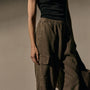 Herringbone Twill Parachute Pant in Caribou Pigment | James Perse Los Angeles