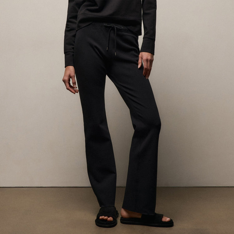 Italian Knit Wide Leg Sweatpant in Black | James Perse Los Angeles