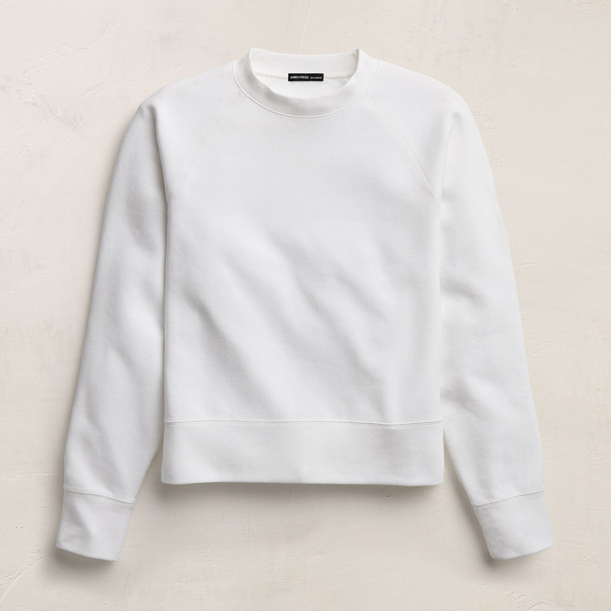 Italian Knit Raglan Mockneck in White | James Perse Los Angeles