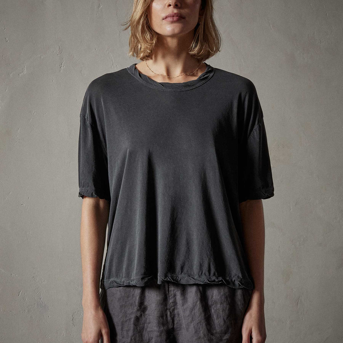 High Gauge Oversized Tee in Magma Pigment | James Perse Los Angeles