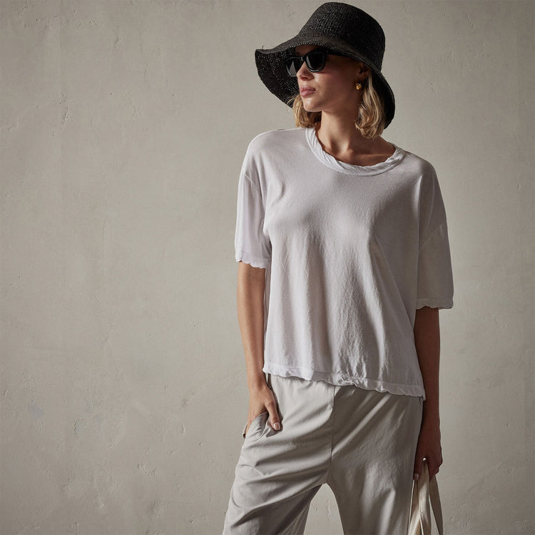 High Gauge Oversized Tee in White | James Perse Los Angeles