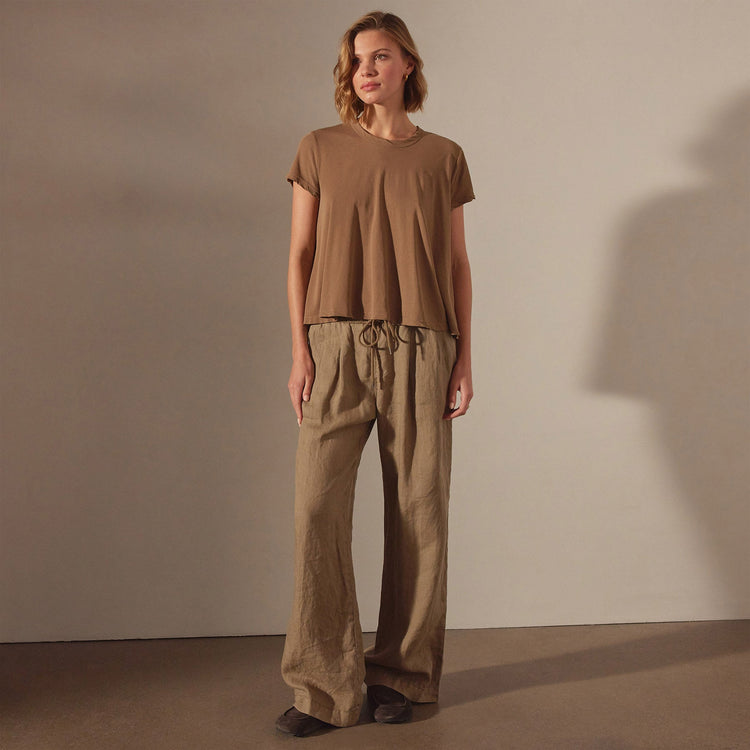 High Gauge Fresca Baby Doll Tee in Cashew | James Perse Los Angeles