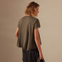 High Gauge A Line Tee in Palm | James Perse Los Angeles