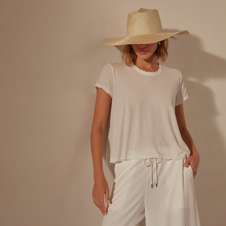 High Gauge A Line Tee in White | James Perse Los Angeles