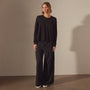 High Gauge Fresca Long Sleeve Baby Doll Tee in Black | James Perse Los Angeles