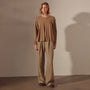 High Gauge Fresca Long Sleeve Baby Doll Tee in Cashew | James Perse Los Angeles