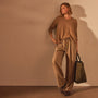 High Gauge Fresca Long Sleeve Baby Doll Tee in Cashew | James Perse Los Angeles