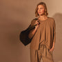 High Gauge Fresca Long Sleeve Baby Doll Tee in Cashew | James Perse Los Angeles