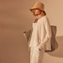 High Gauge Fresca Long Sleeve Baby Doll Tee in White | James Perse Los Angeles