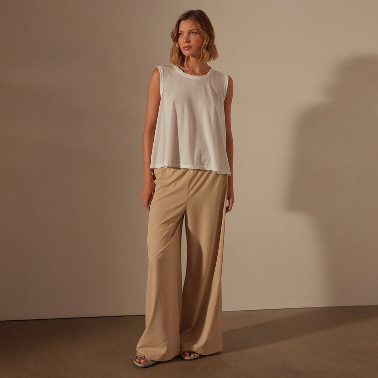 Fine Gauge A Line Tank in White | James Perse Los Angeles