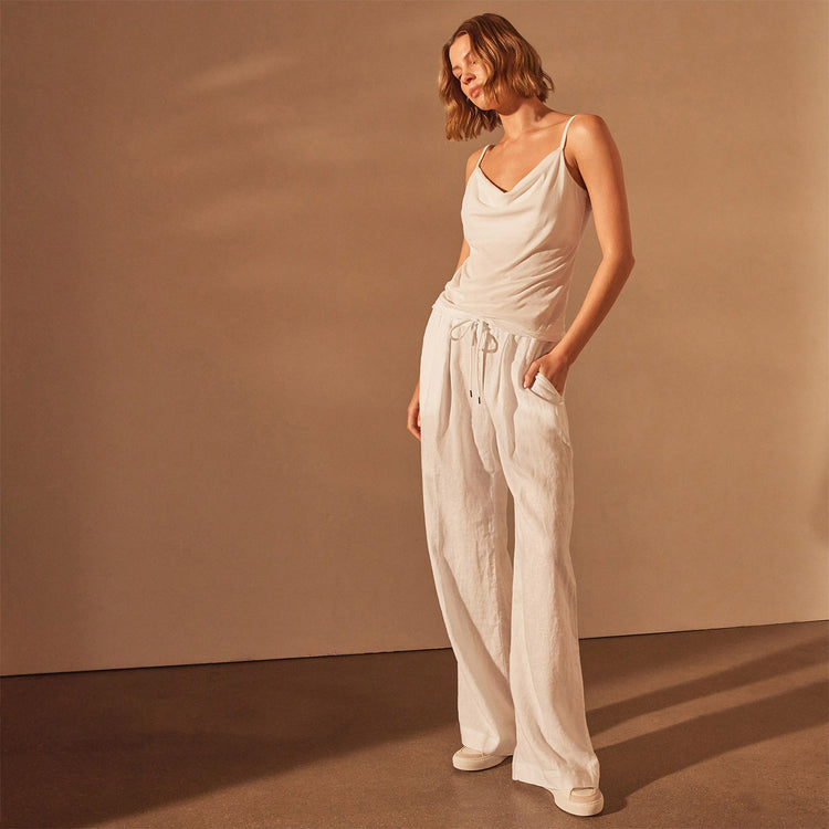 High Gauge Drop Front Camisole in White | James Perse Los Angeles