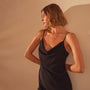 High Gauge Drop Front Dress in Black | James Perse Los Angeles