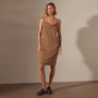 High Gauge Drop Front Dress in Cashew | James Perse Los Angeles