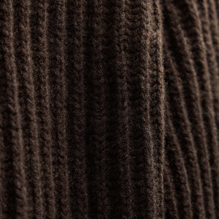 Recycled Cashmere Zip Funnel Neck in Kona/Black | James Perse Los Angeles FLAT