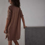 High Twist Jersey Relaxed Polo Dress in Malt Pigment | James Perse Los Angeles