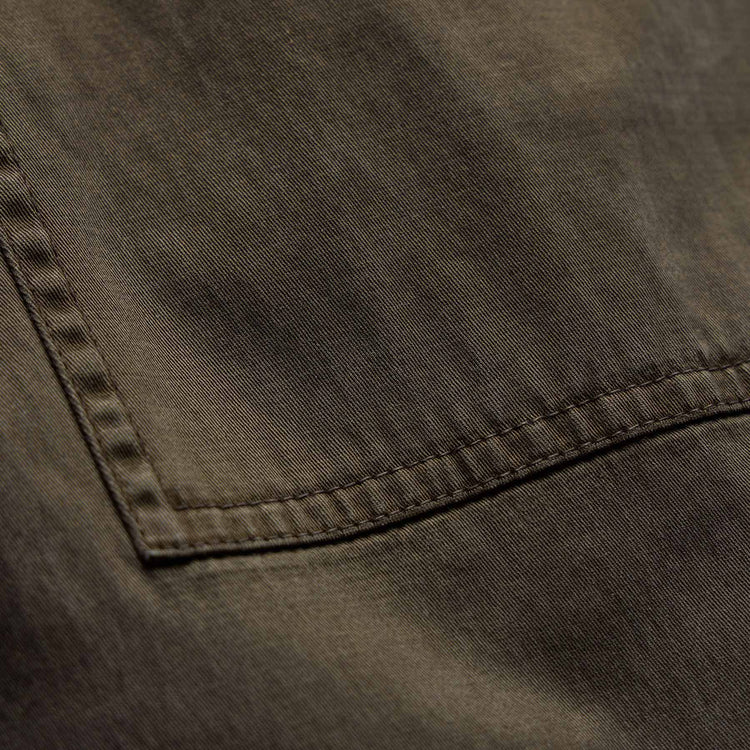 Mixed Media Straight Pant In Army Green Pigment | James Perse Los Angeles